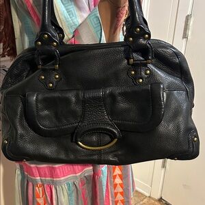 Steve Madden Black Leather Shoulder Bag